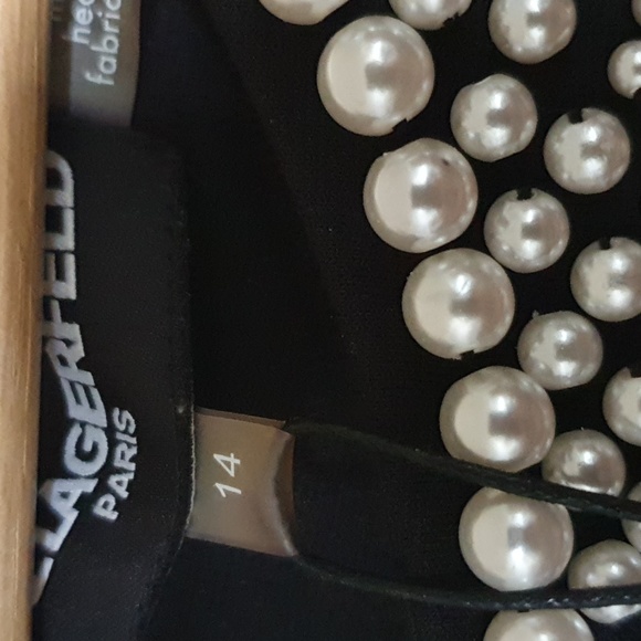 Karl Lagerfeld little black dress with pearls - Picture 6 of 7